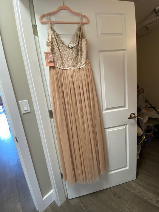 BHLDN Anthropologie Sequin Gown Sz 10