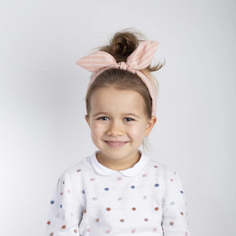 Pink Stripe Coco Bow Alice Band