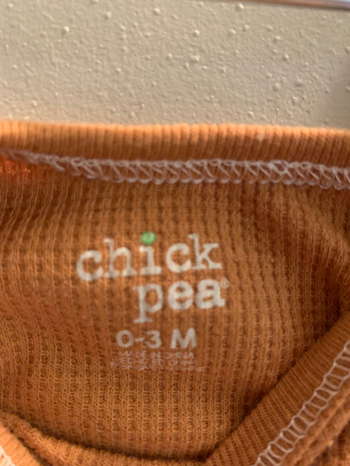 Chickpea Onesie Size 0-3 Months