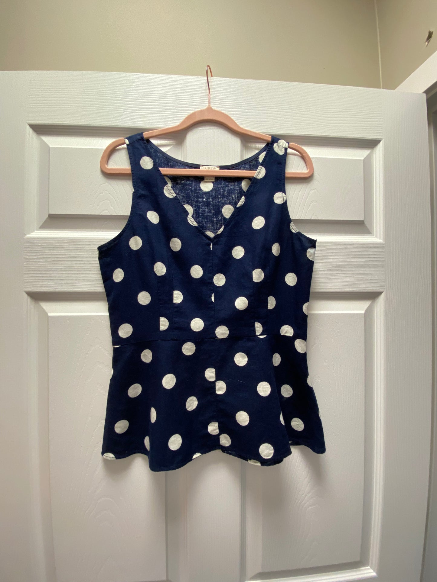 J. Crew Polka Dot Tank Blouse Sz 2