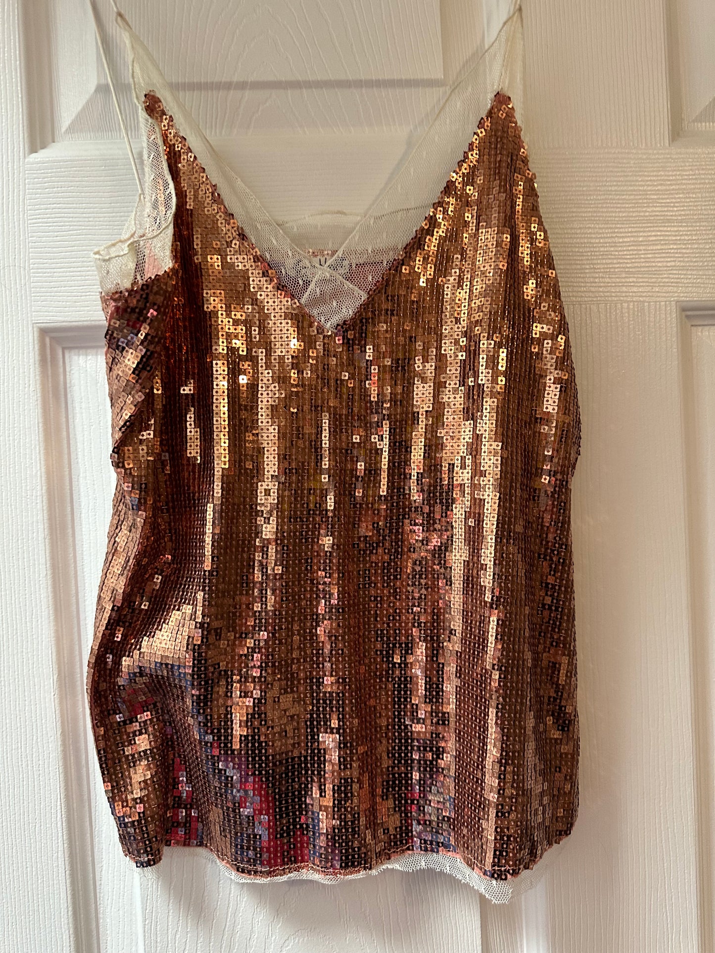 Free People Sequin Tank Sz Small