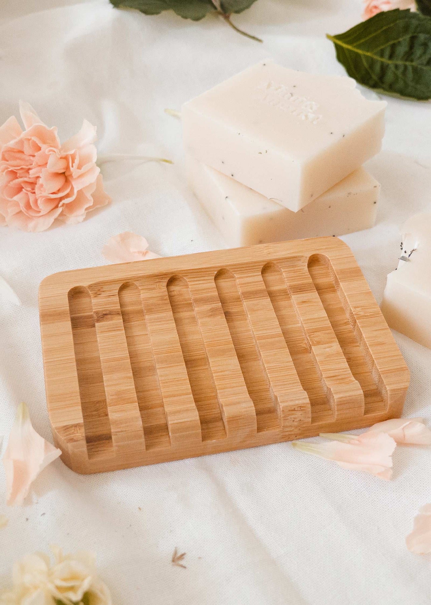 Bamboo soap dish