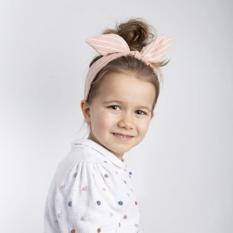 Pink Stripe Coco Bow Alice Band