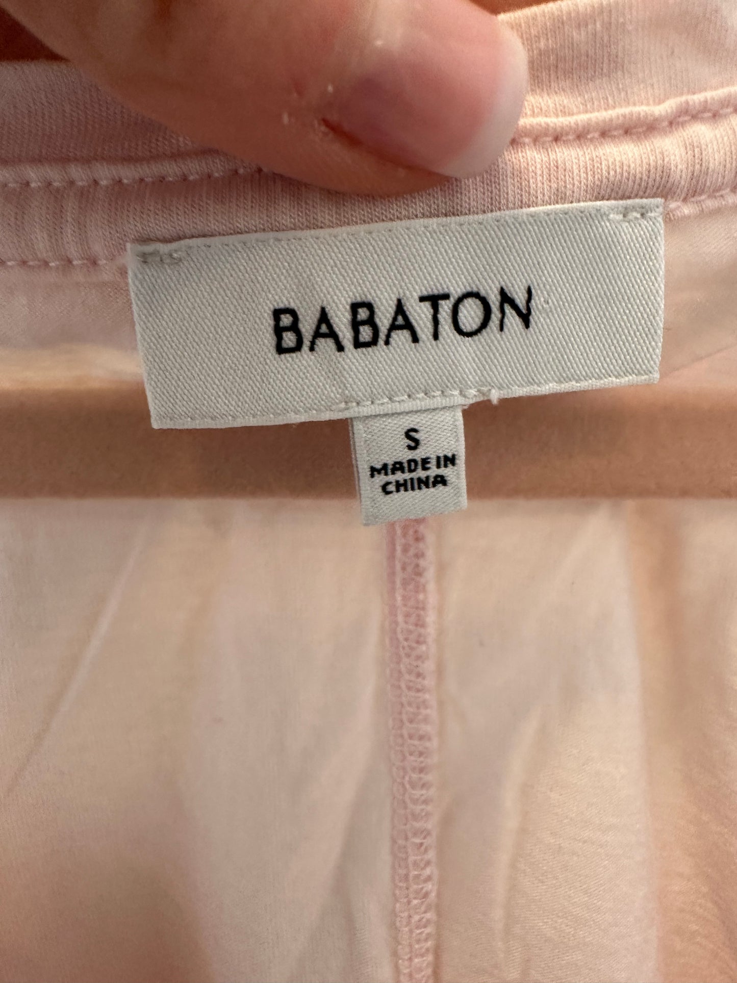 Babaton Pink Short Sleeve Tee Sz S