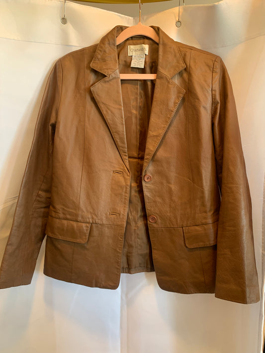 Chadwicks Vintage Leather Coat Sz 6P