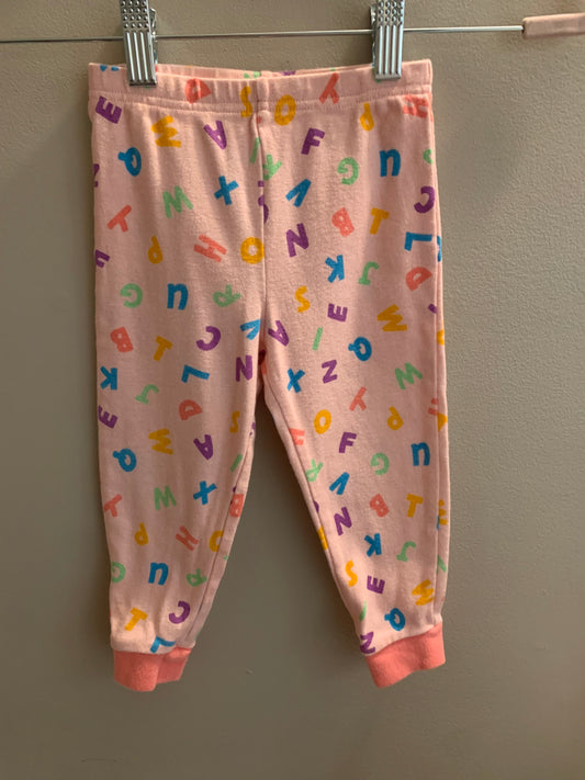 George Pink Alphabet Baby Pants Sz 18-24 months