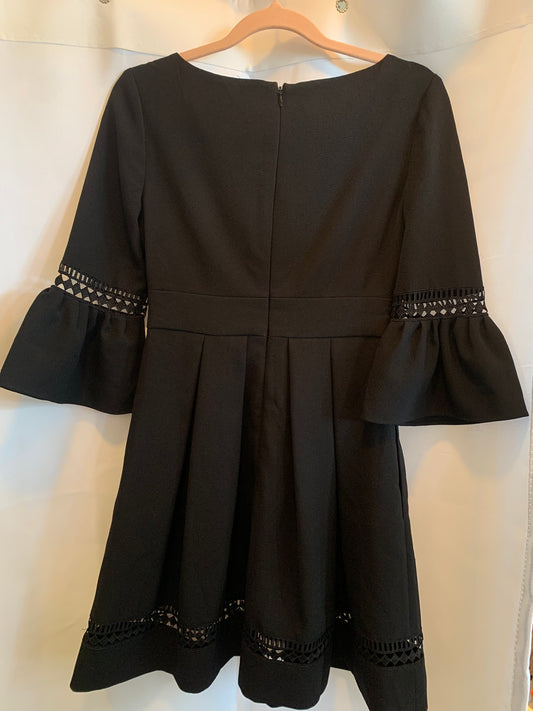 Eliza J Black Bell Sleeve Dress Sz 0P