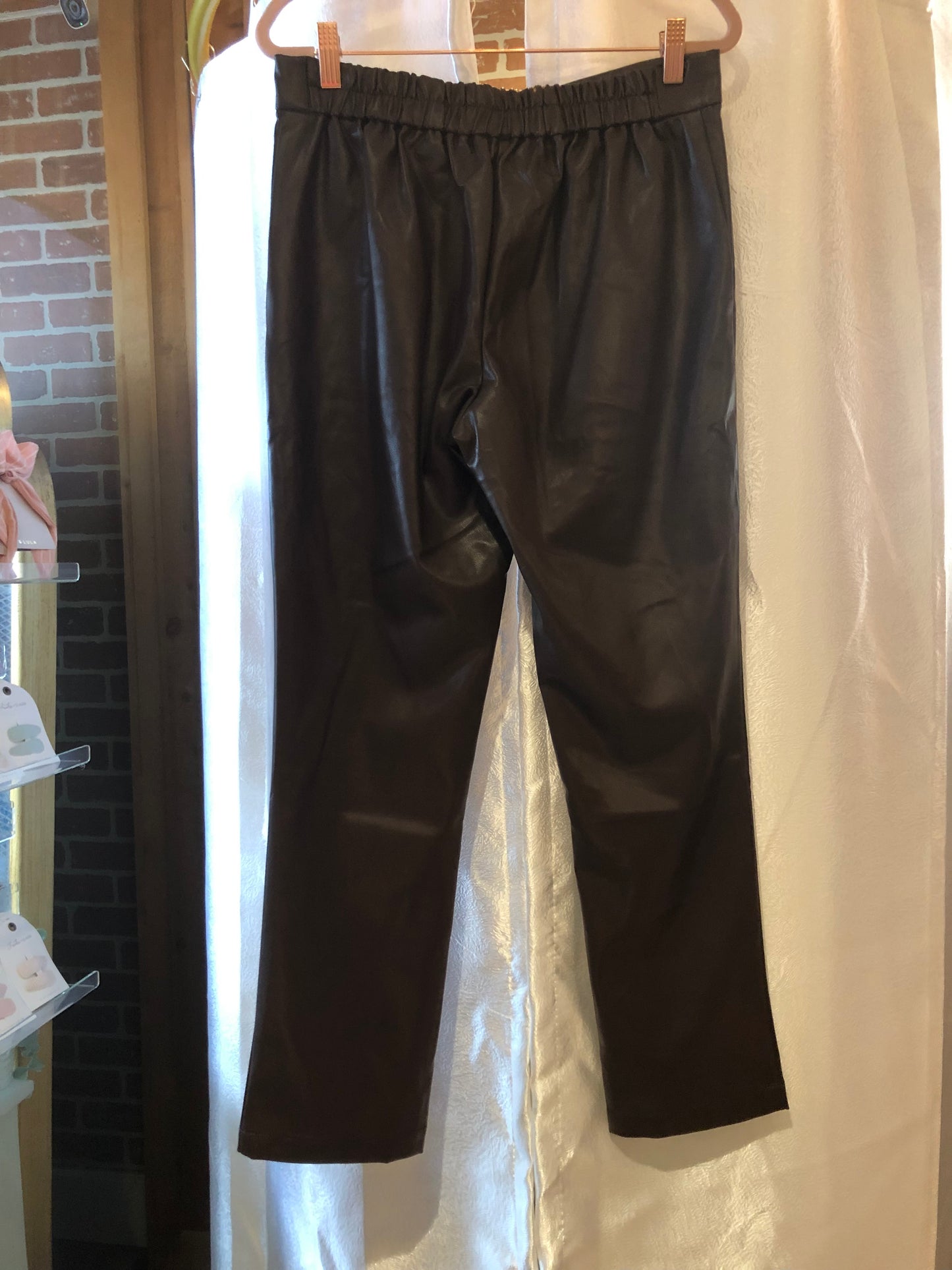 DKNY Faux Leather Pants Sz S