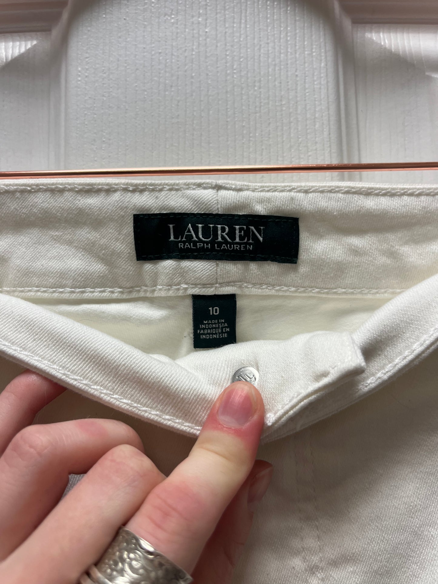 Ralph Lauren White Denim Sz 10