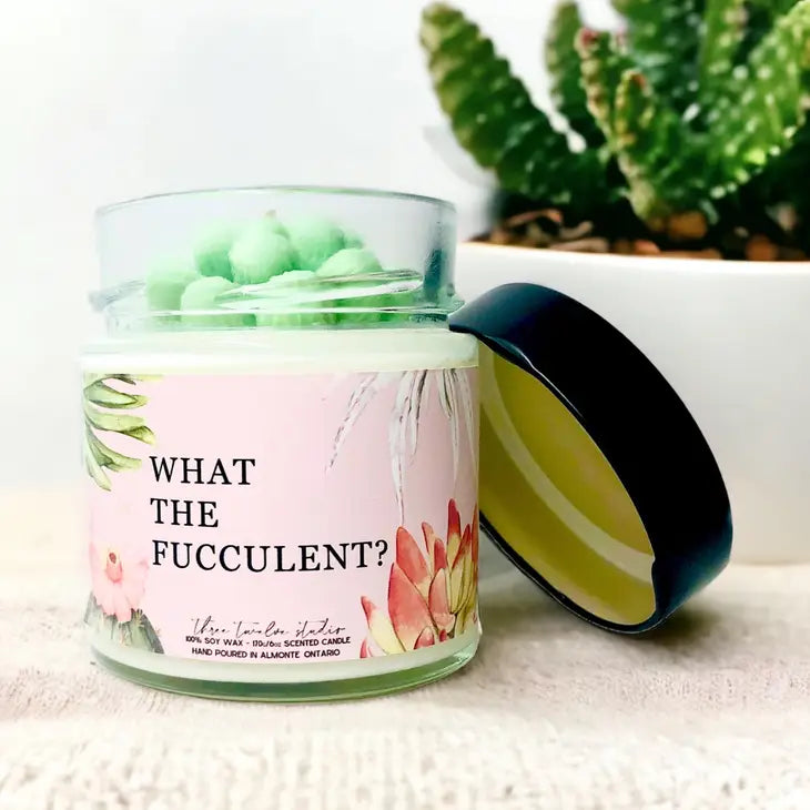 What the Fucculent Candle, Succulent Candle, Soy Candle | 6 ounce