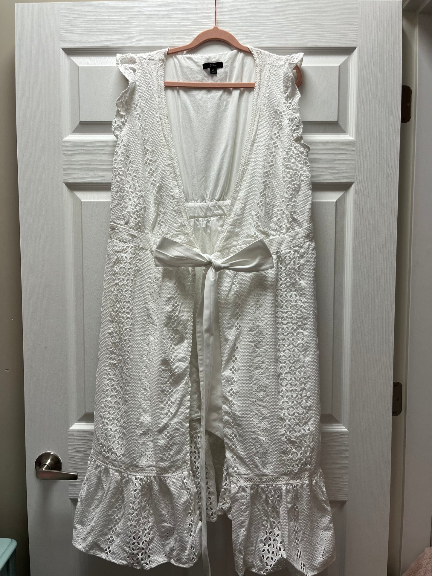 J. Crew Dress White Wrap Sz 12