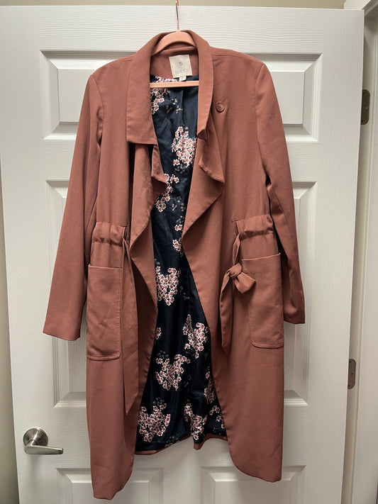 Elian Rose Open Jacket with Tie Sz L