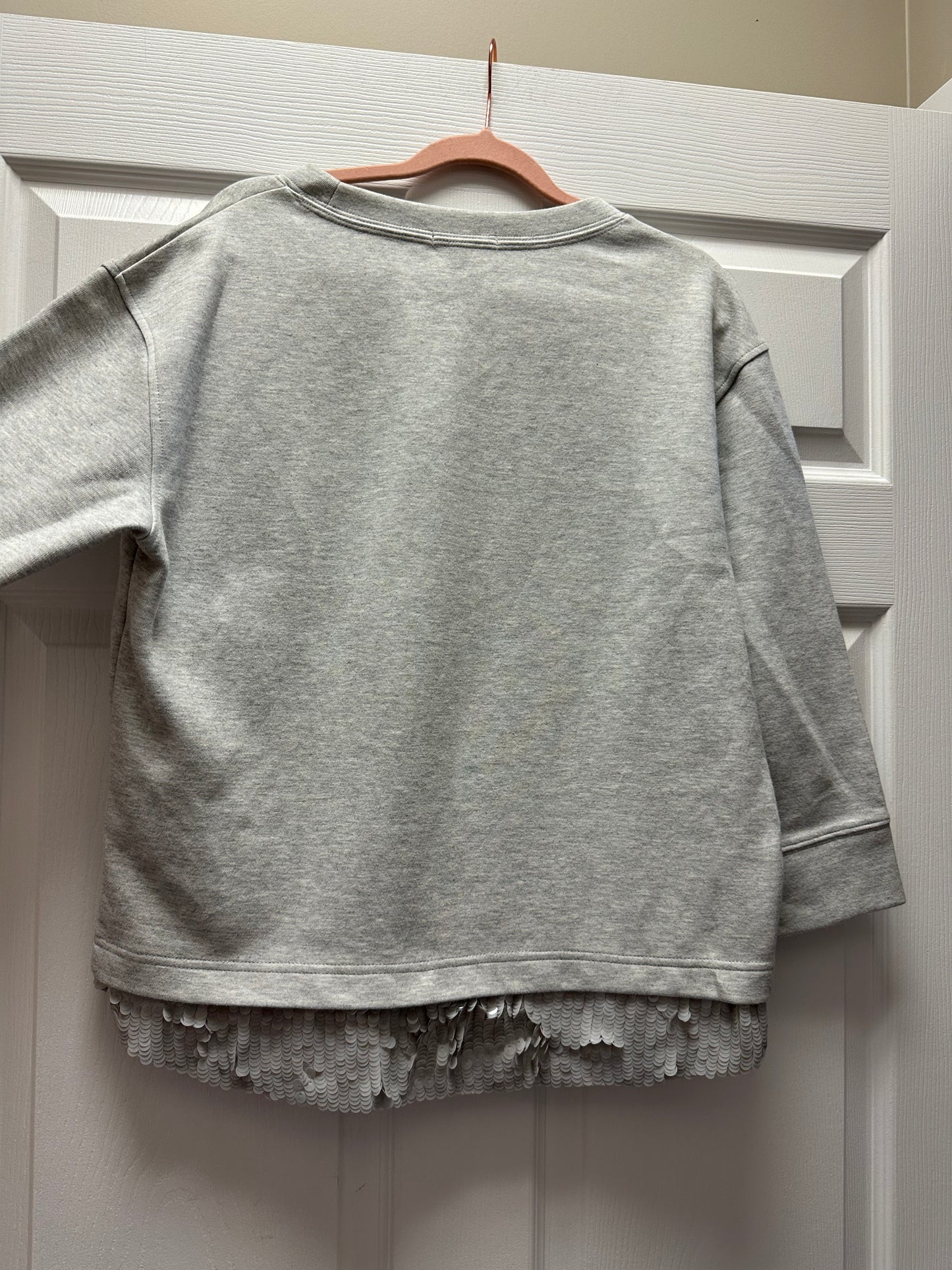 J. Crew Grey Sweatshirt w Sequins Sz M