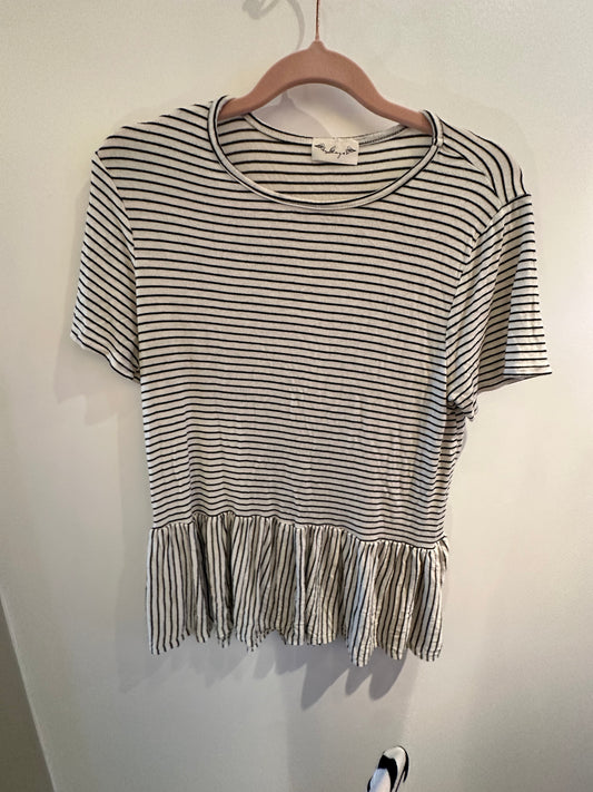 Gaze Striped Top Sz Medium