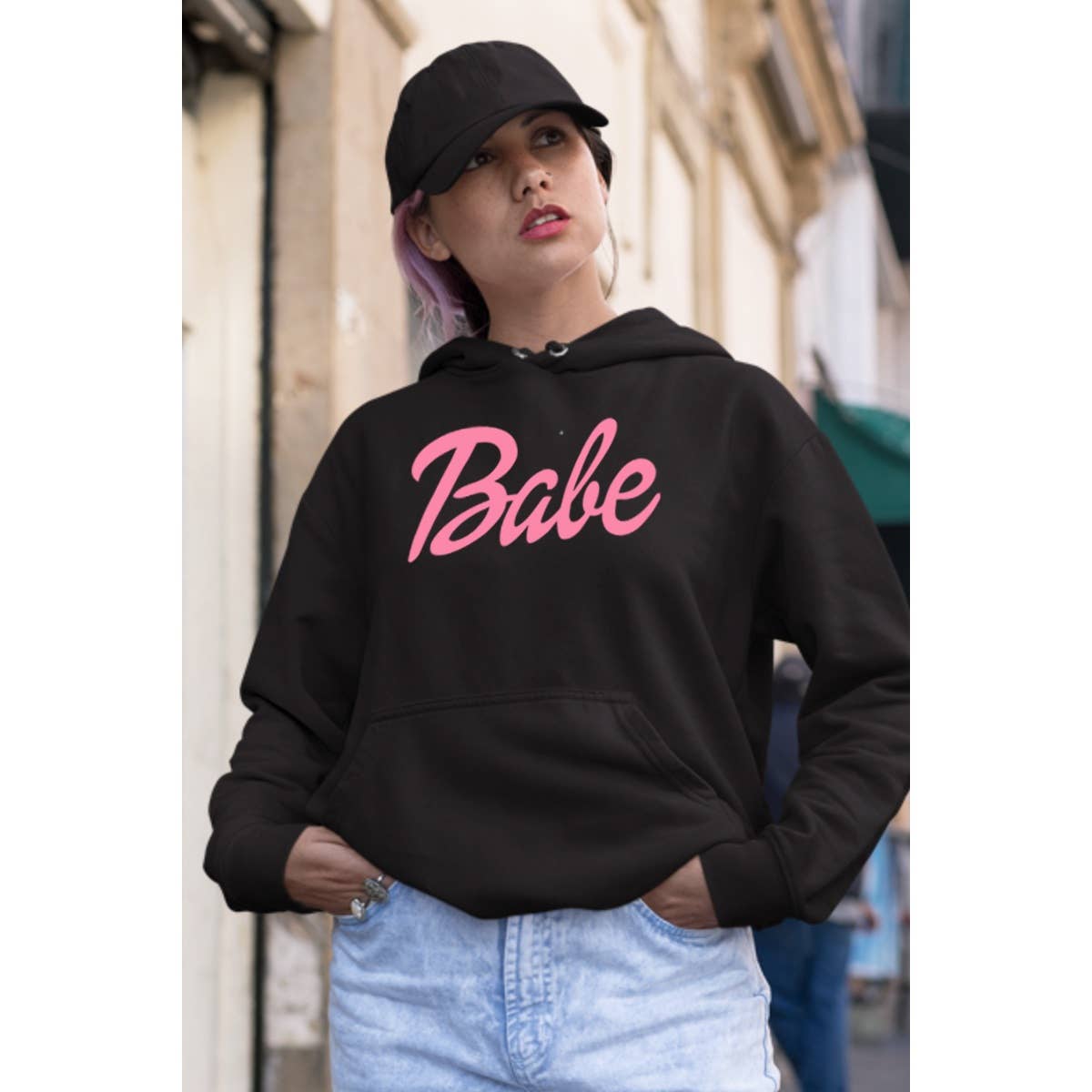 BABE GRAPHIC WOMEN HOODIE