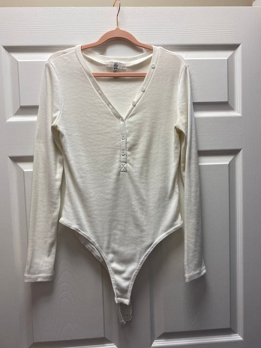 Henley Style Body Suit Top Sz 8