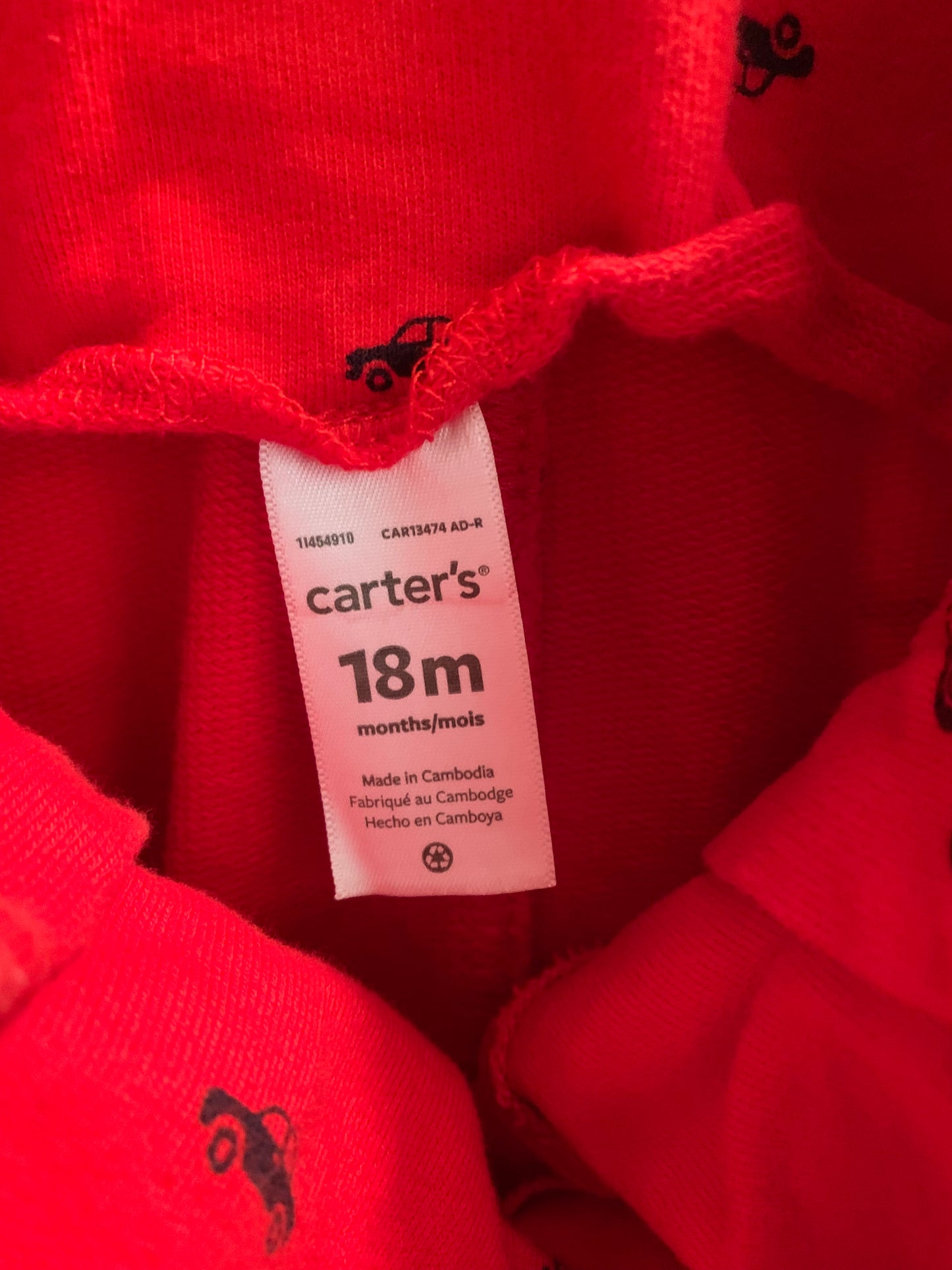 Carter Red Overalls Size 18 months