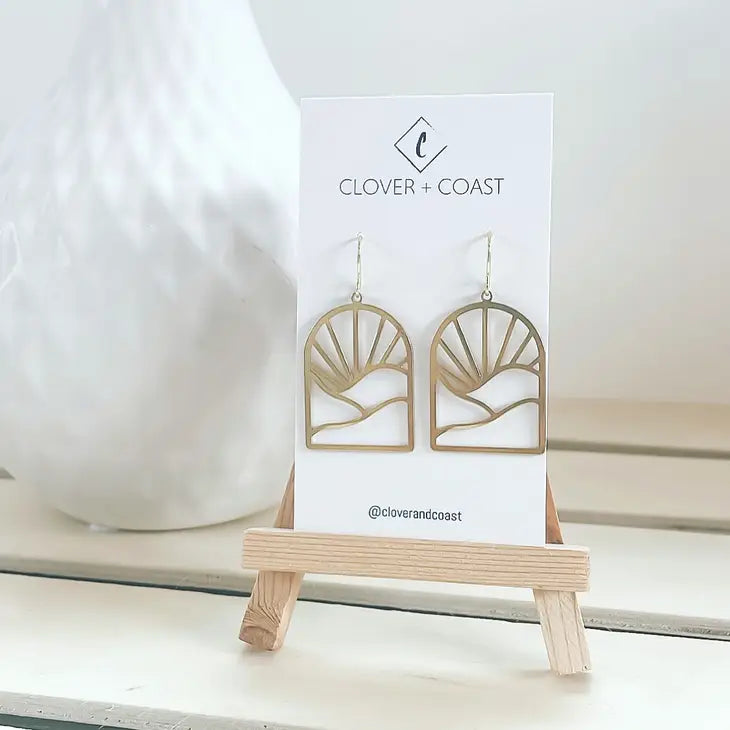 Brass Sunrise Earring