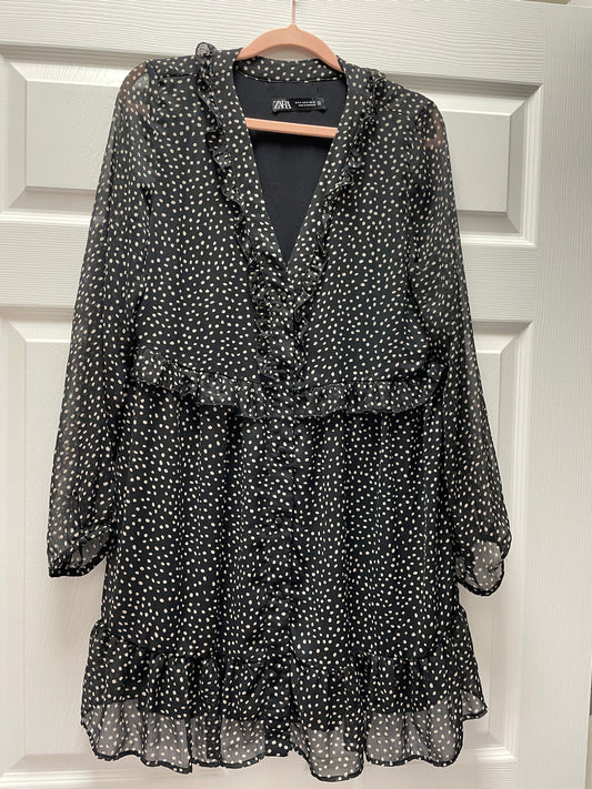 Zara Polka Dot Dress Sz M