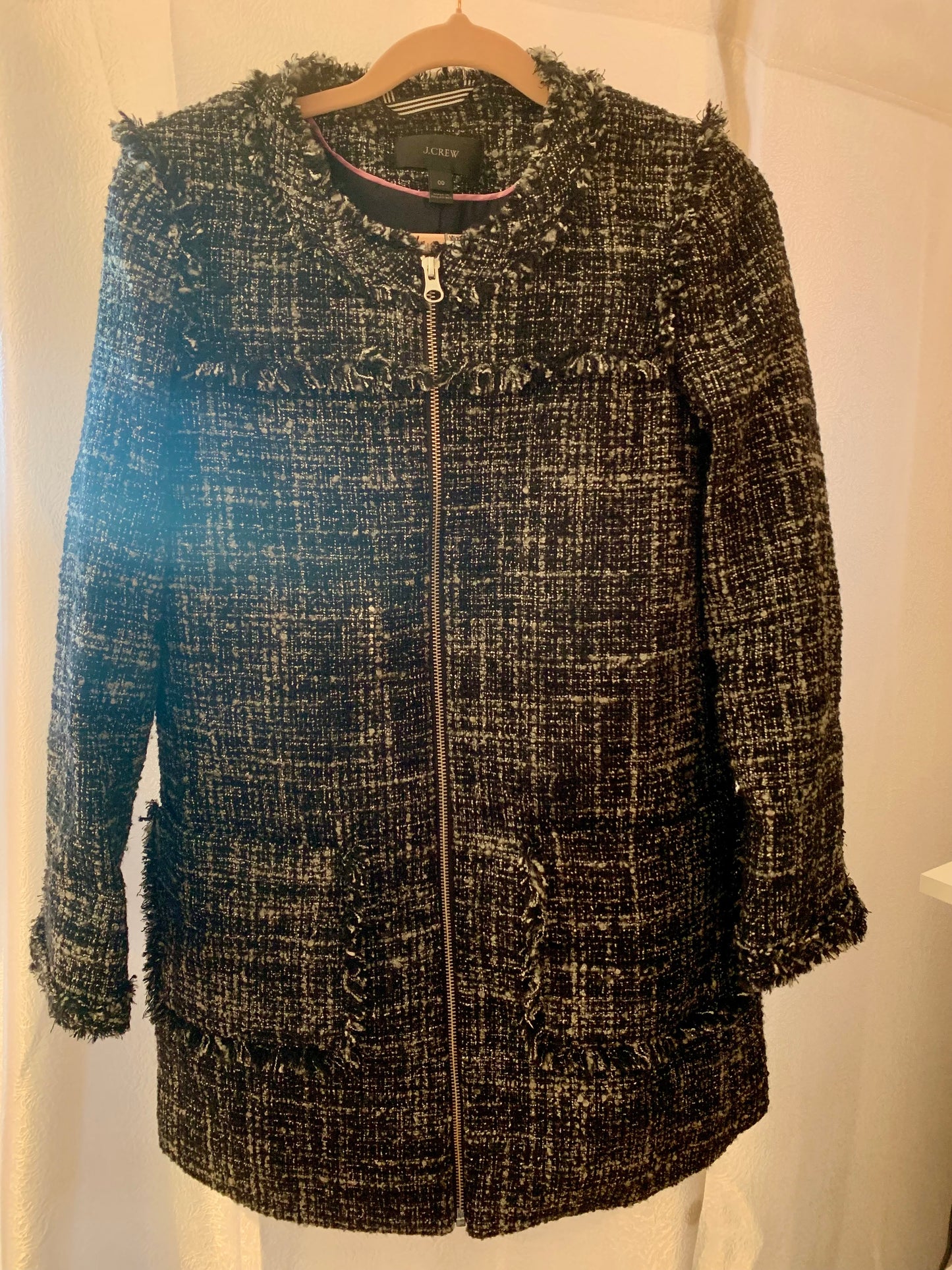 J.Crew Long Tweed Blazer Coat 