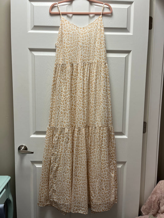 Gap Leopard Print Maxi Dress Sz 10