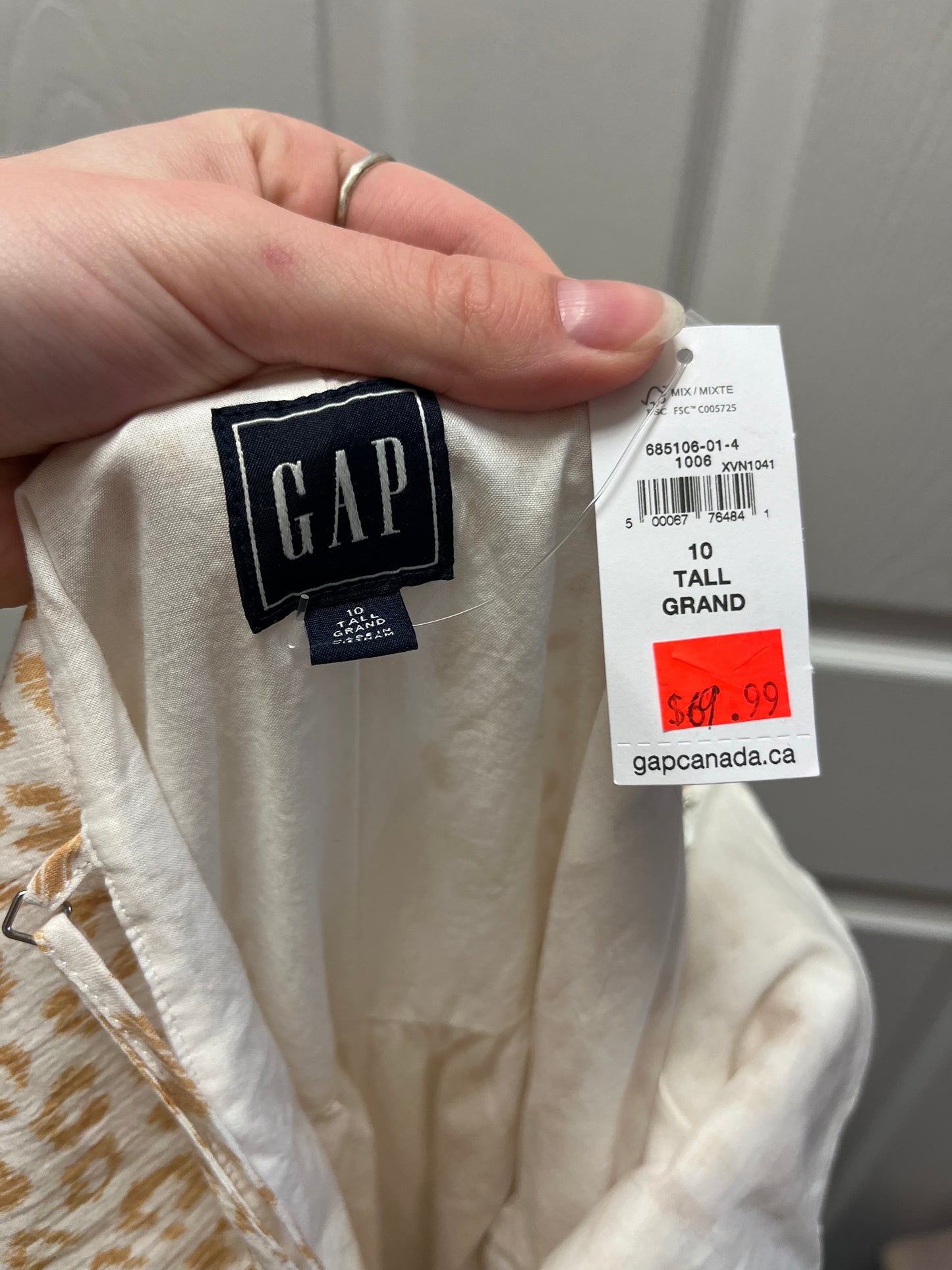 Gap Leopard Print Maxi Dress Sz 10