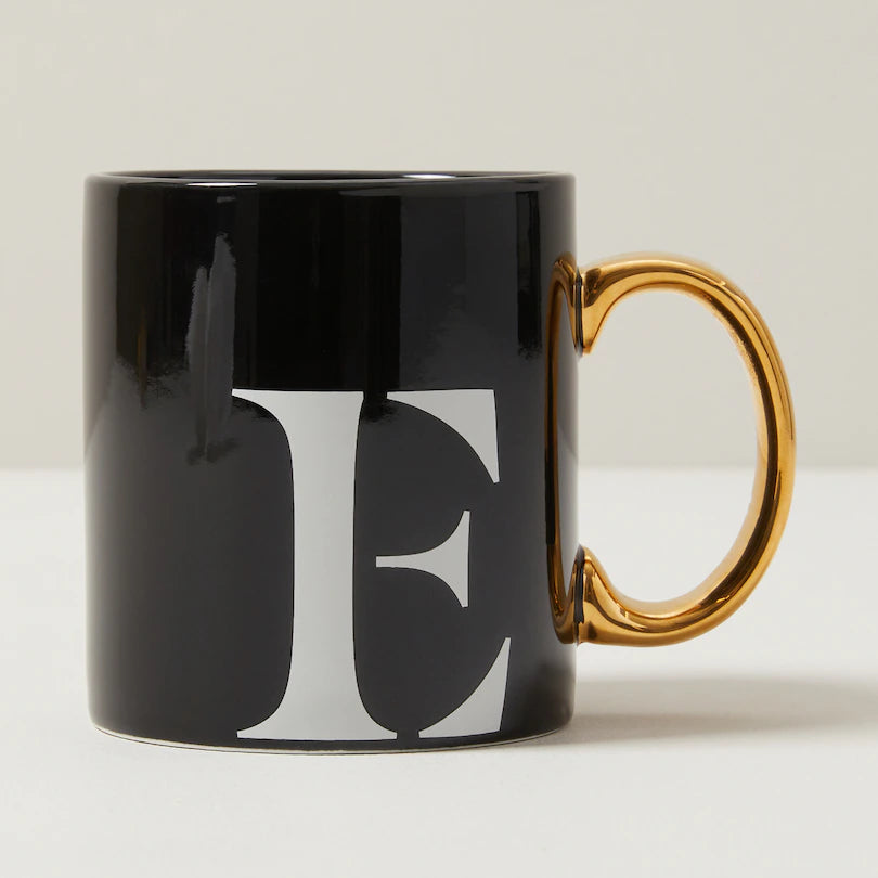 MONOGRAM MUG - BLACK - VARIOUS LETTERS