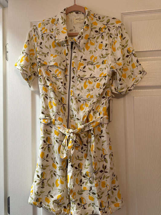 Jackson Rowe Shorts Lemon Romper Sz XS