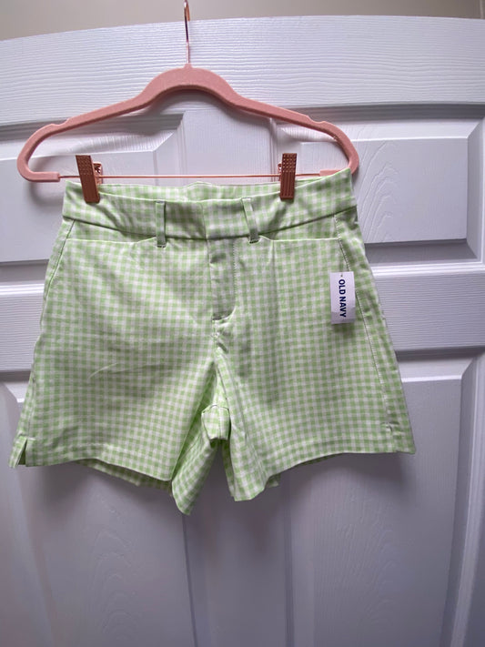 Old Navy Gingham Shorts Sz 0 NWT