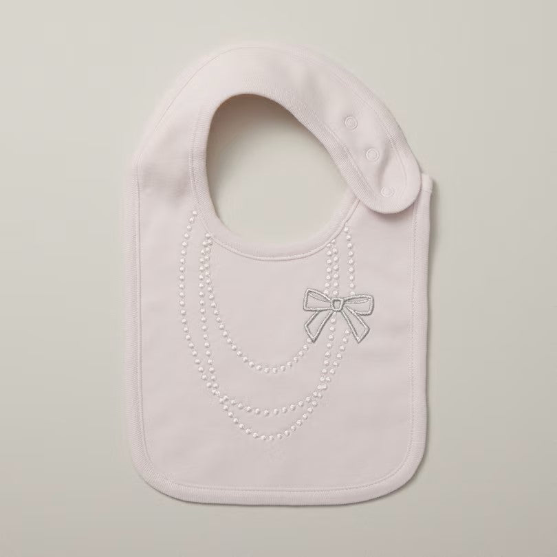 Pearls Baby Bib BNWT