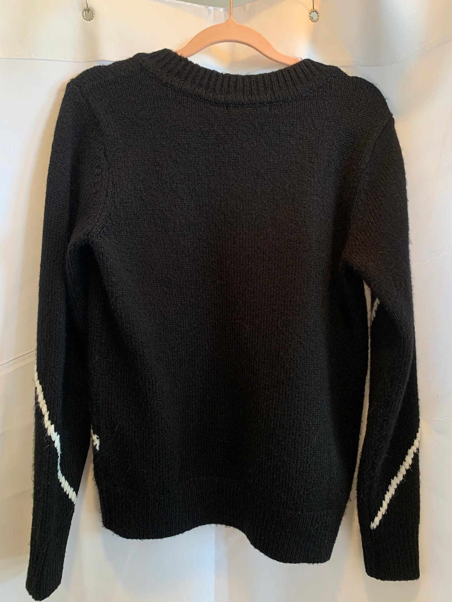 Joe Fresh Geometric Black Sweater Sz XS NWOT