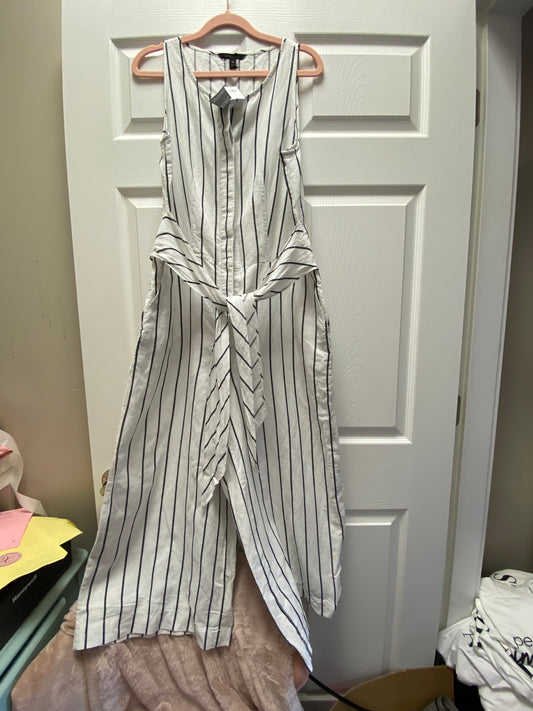 Banana Republic Striped Jumpsuit Sz 10 NWT