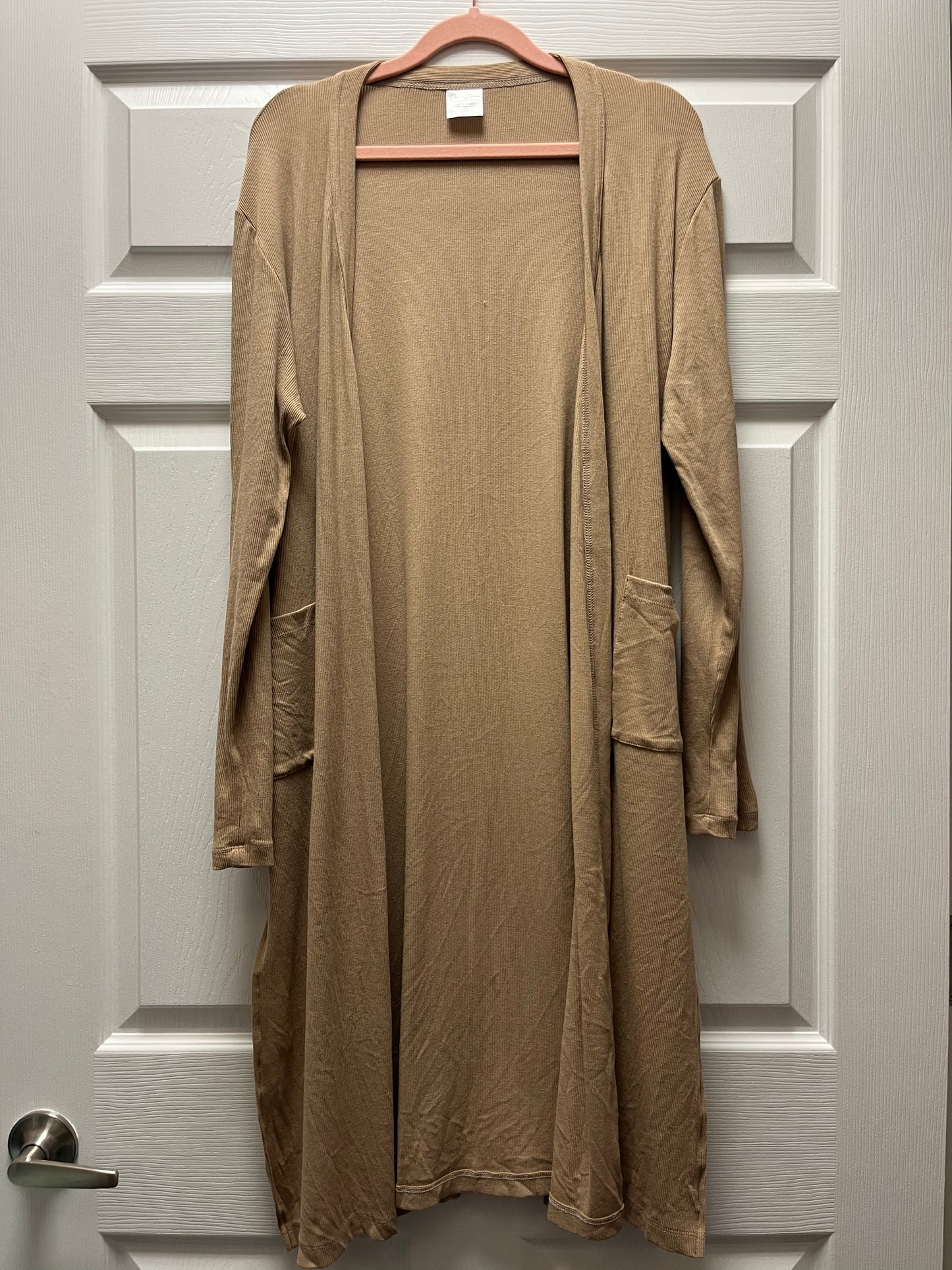 Jax & Lennon Tan Ribbed Duster Sz M/L