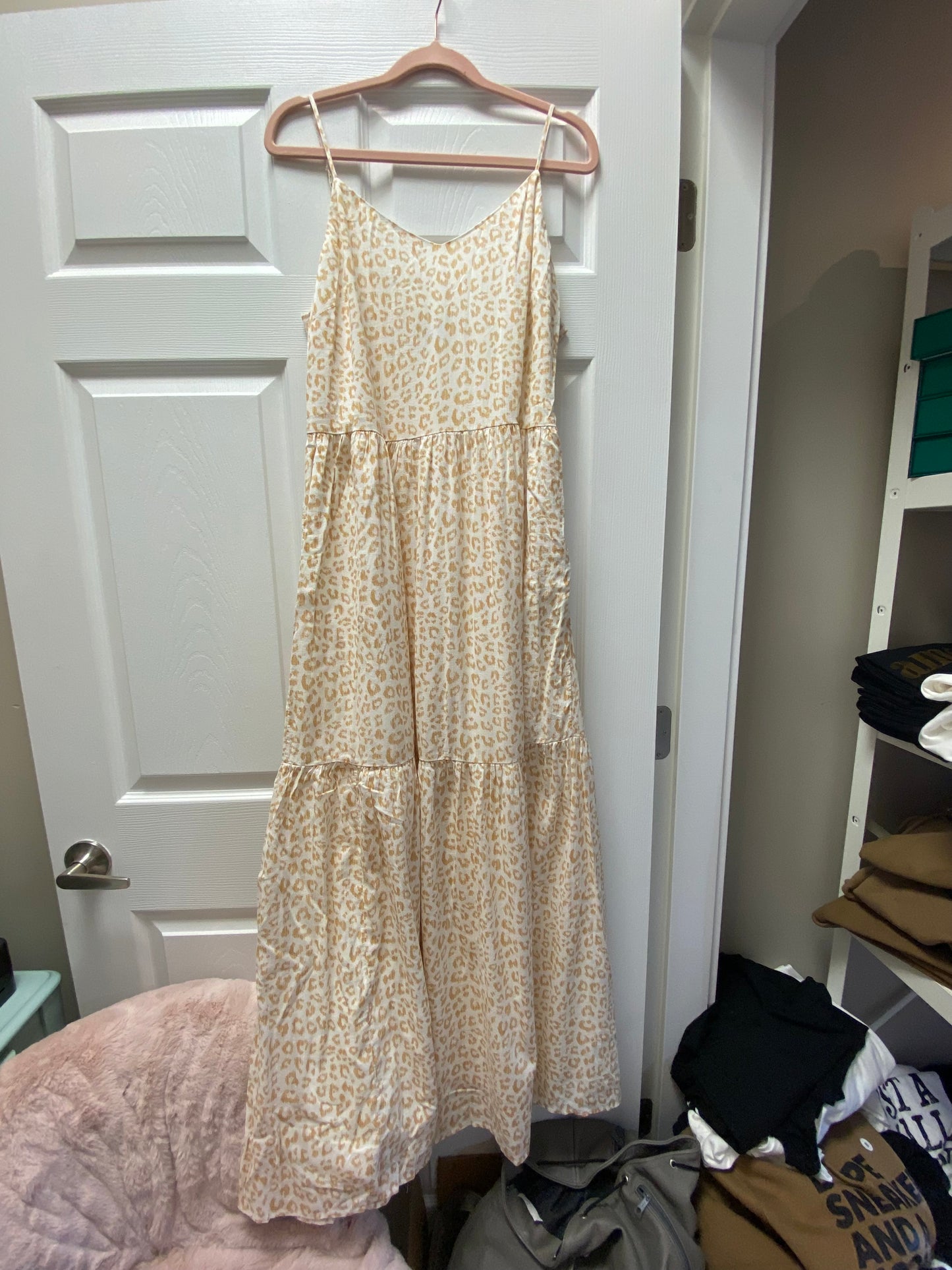 Gap Leopard Print Maxi Dress Sz 10