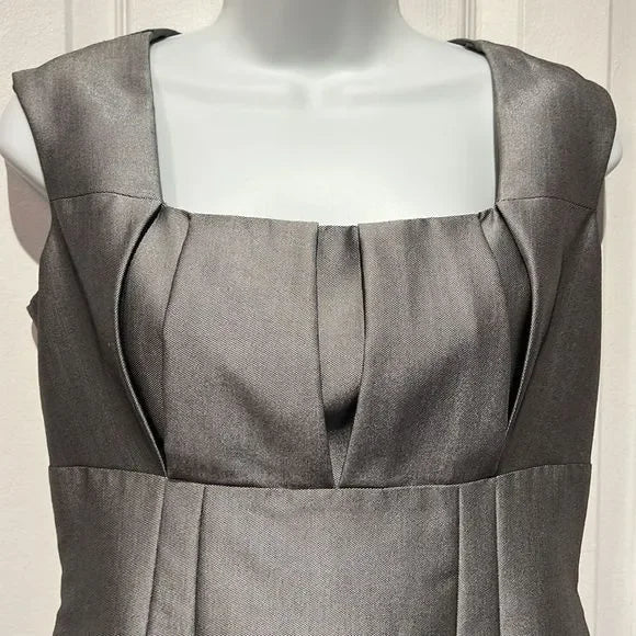 Calvin Klein Silver/Grey Sleeveless Empire Waist Dress Size 6