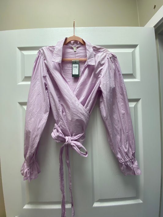 Guess Lavender Blouse Sz L NWT