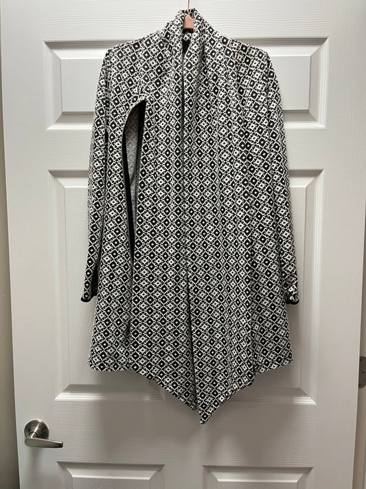 Unique Wrap Jacket with Tie Sz S