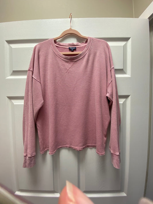 Splendid, pink waffle, top size medium