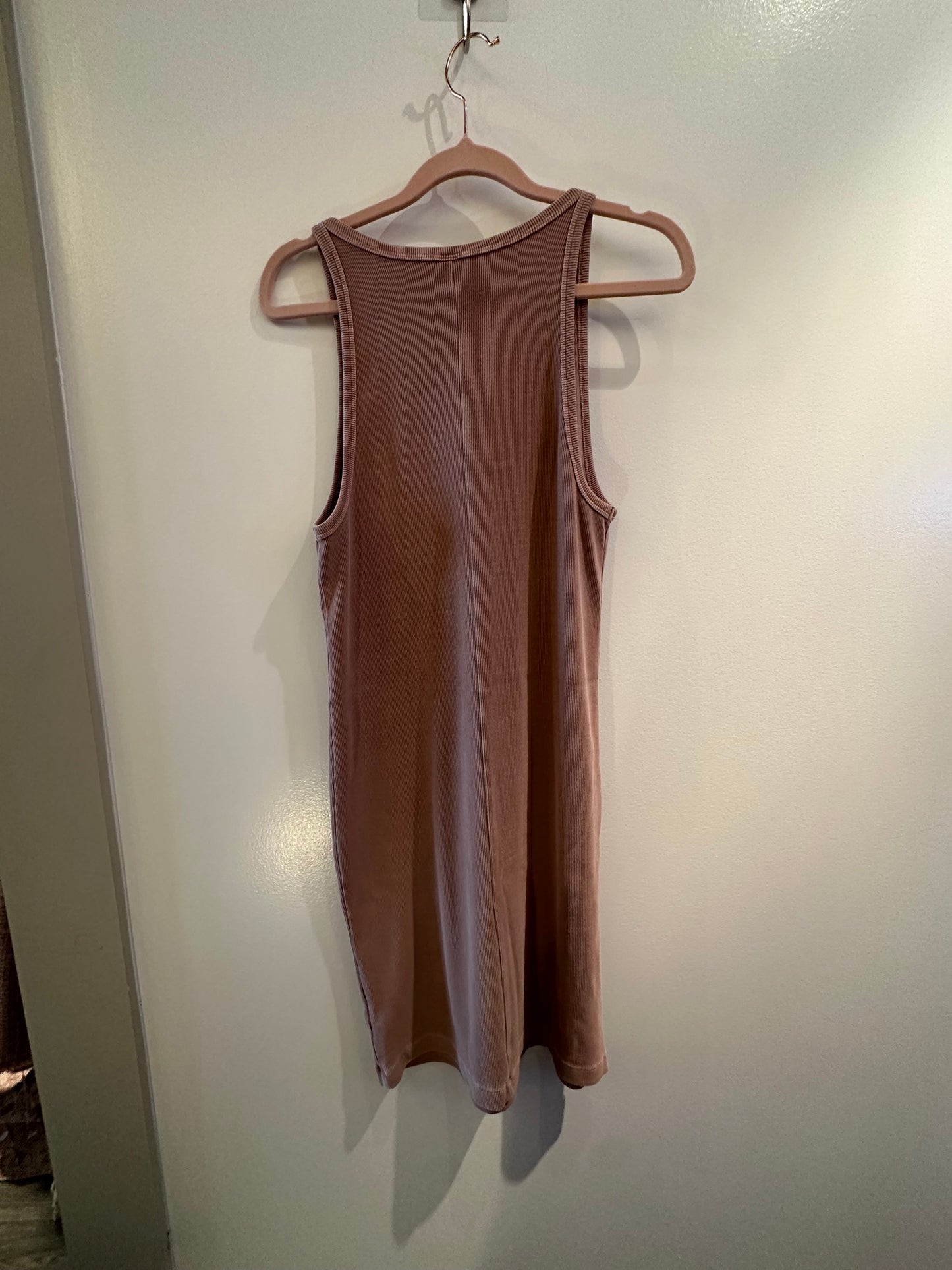 Mauve Ladies Ribbed Dress - Med