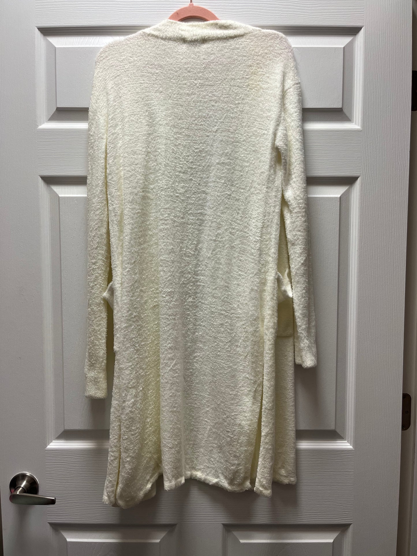 Knix White Long Cardigan Sz Med