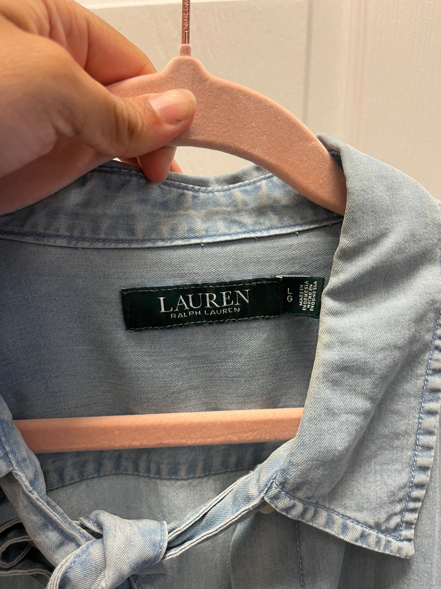 Ralph Lauren Denim Blouse Sz L