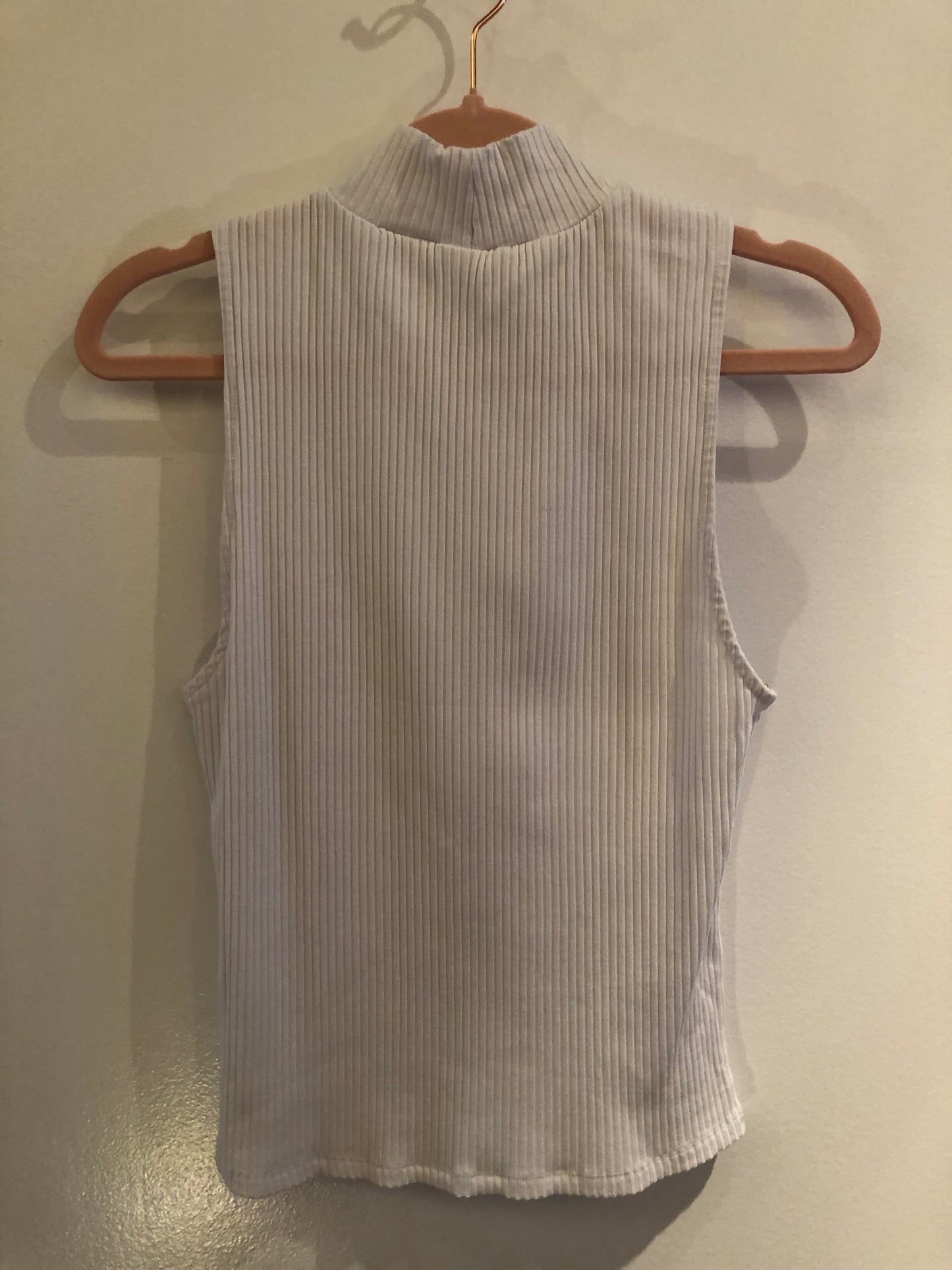 Wilfred Mock Turtleneck Ribbed Tank Sz L