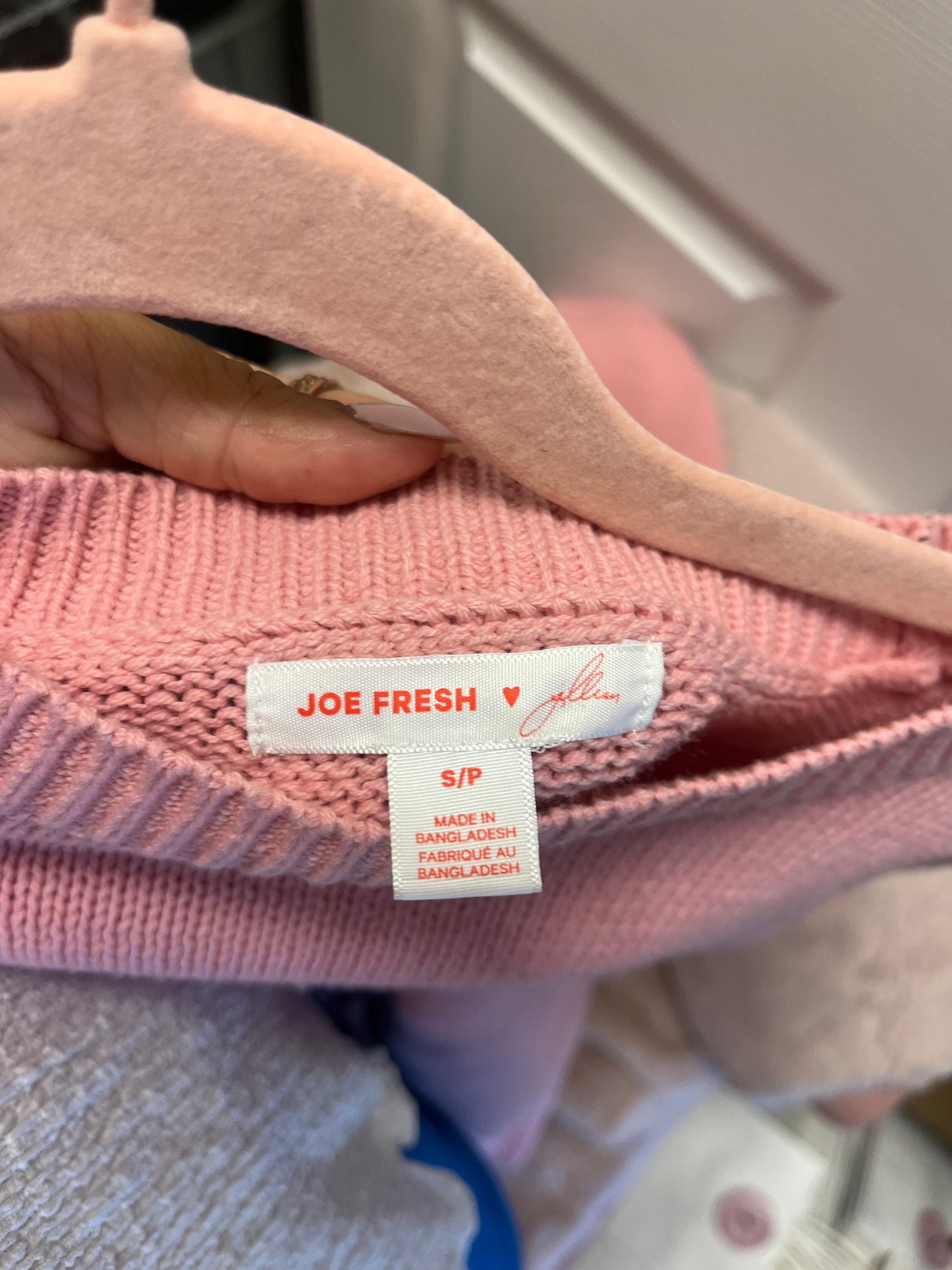 Joe Fresh x Jillian Harris Pink Sweater Sz S NWOT