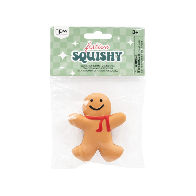 festive gingerbread squishy stress toy