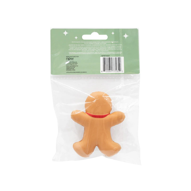 festive gingerbread squishy stress toy