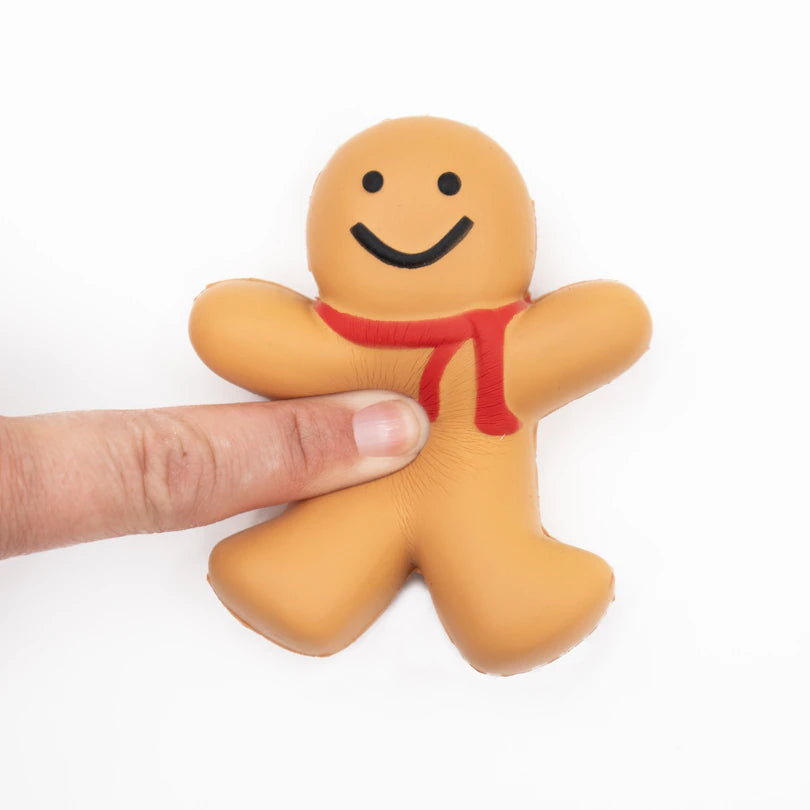 festive gingerbread squishy stress toy