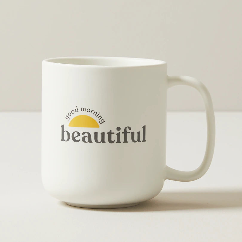 good morning beautiful white sunshine mug 