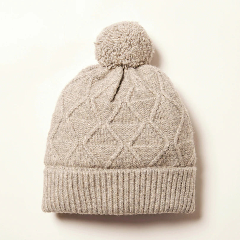 chalet grey gray pom hat beanie