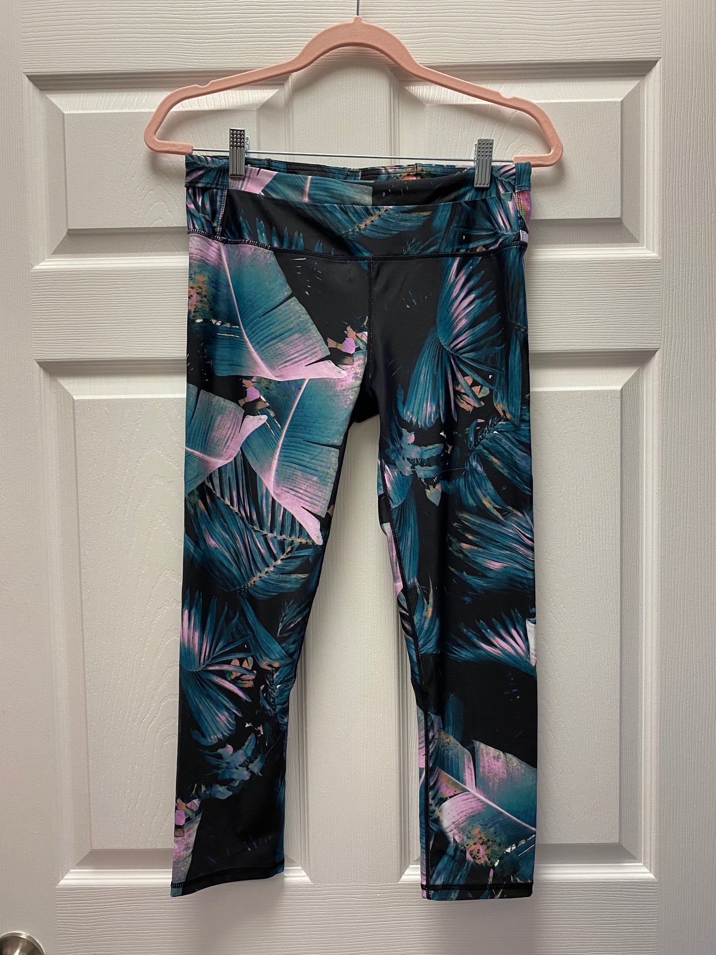 Fabletics Palm Print Leggings Sz M