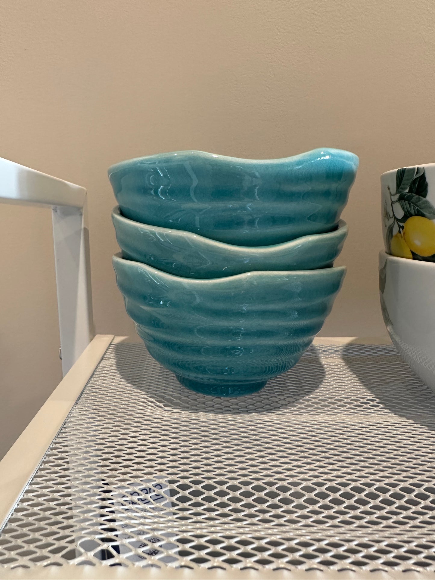 Ceramic Teal Bowls ( 3 Available)